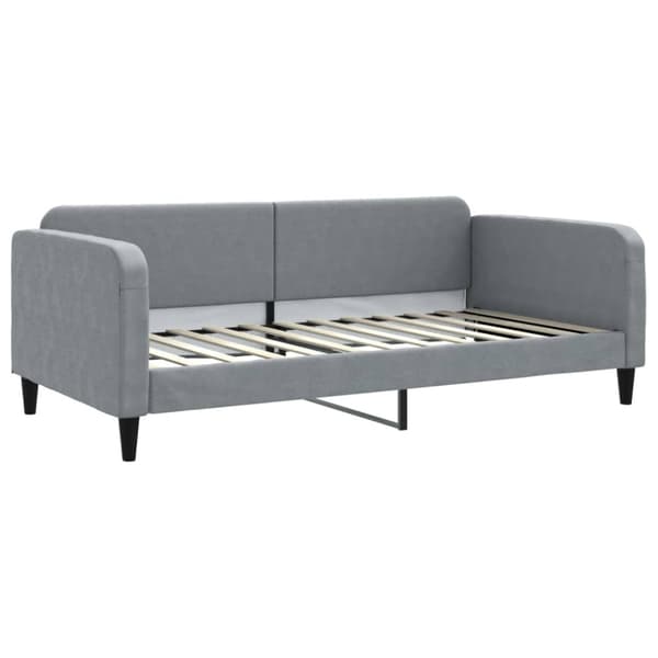 vidaXL daybed med udtræk og skuffer 100x200 cm stof lysegrå