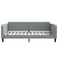 Miniatyrbillede 7 af 11: vidaXL daybed med udtræk og skuffer 100x200 cm stof lysegrå