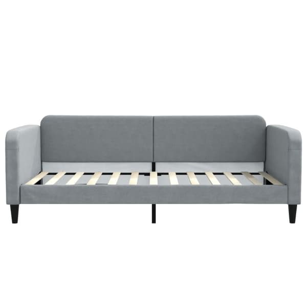 vidaXL daybed med udtræk og skuffer 100x200 cm stof lysegrå