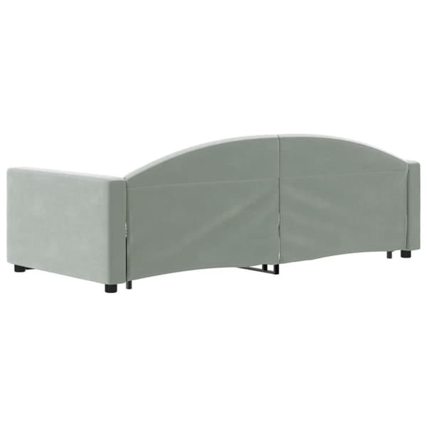 vidaXL daybed med udtræk og skuffer 90x190 cm velour lysegrå