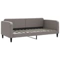 Miniatyrbillede 6 af 11: vidaXL Dagbädd utdragbar med lådor taupe 90x200 cm tyg