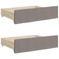 Miniatyrbillede 9 af 11: vidaXL Dagbädd utdragbar med lådor taupe 90x200 cm tyg