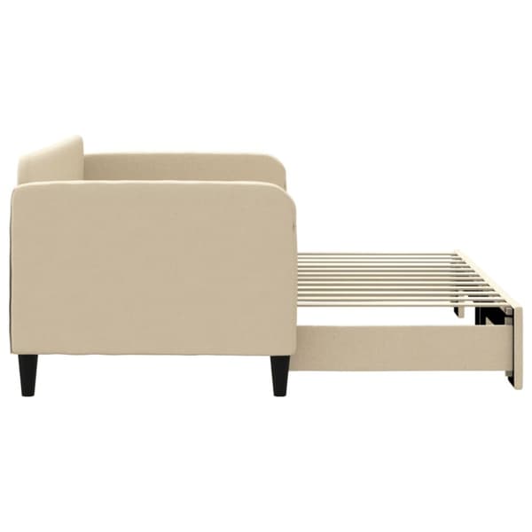 vidaXL daybed med udtræk 80x200 cm stof cremefarvet