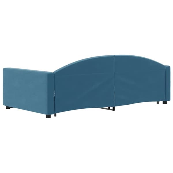 vidaXL daybed med udtræk og skuffer 100x200 cm velour blå