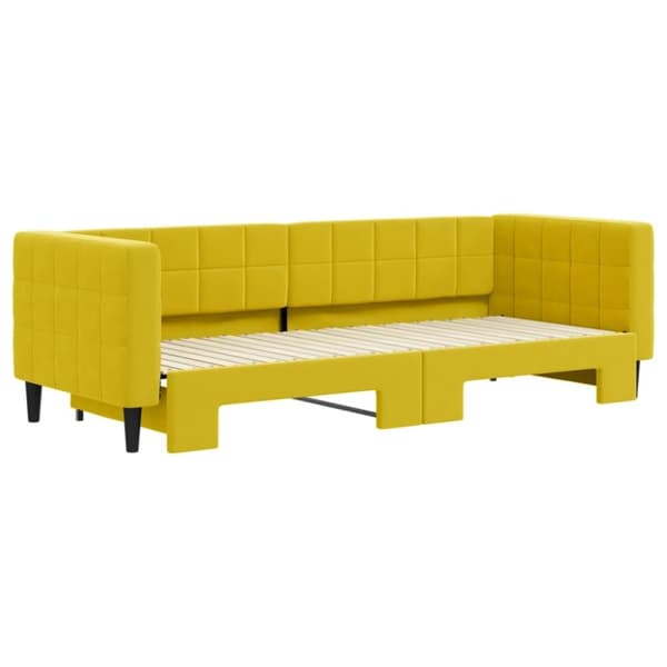 vidaXL daybed med udtræk 80x200 cm velour gul