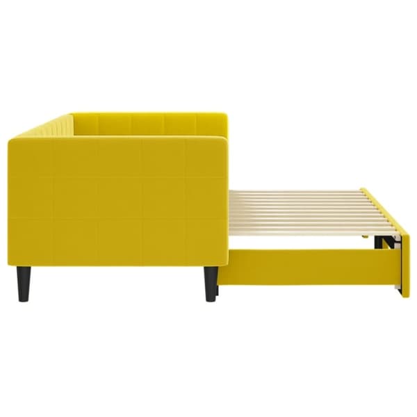 vidaXL daybed med udtræk 80x200 cm velour gul