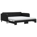 Miniatyrbillede 3 af 11: vidaXL daybed med udtræk og madras 100x200 cm stof sort