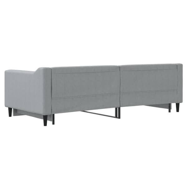 vidaXL daybed med udtræk 90x200 cm stof lysegrå