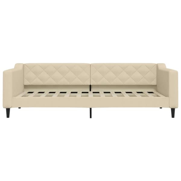 vidaXL daybed med udtræk 90x200 cm stof cremefarvet