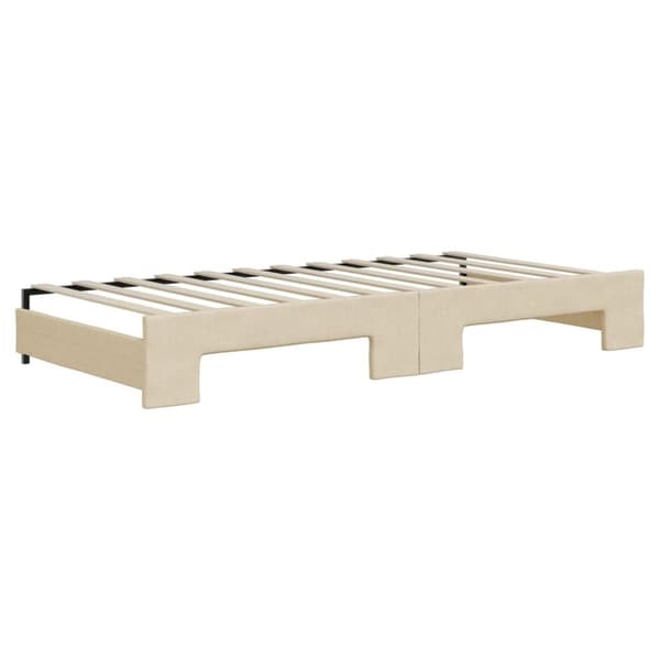 vidaXL daybed med udtræk 90x200 cm stof cremefarvet