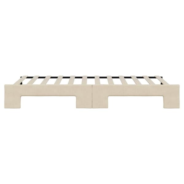 vidaXL daybed med udtræk 90x200 cm stof cremefarvet