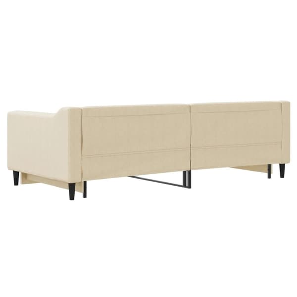 vidaXL daybed med udtræk 90x200 cm stof cremefarvet