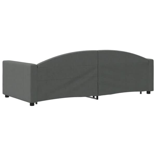 vidaXL daybed med udtræk og skuffer 90x200 cm stof mørkegrå
