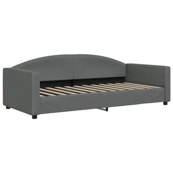 vidaXL daybed med udtræk og skuffer 90x200 cm stof mørkegrå