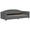 Miniatyrbillede 6 af 11: vidaXL daybed med udtræk og skuffer 90x200 cm stof mørkegrå