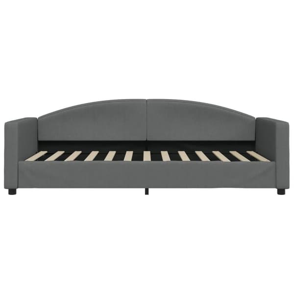 vidaXL daybed med udtræk og skuffer 90x200 cm stof mørkegrå