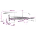 Miniatyrbillede 11 af 11: vidaXL daybed med udtræk 90x200 cm stof cremefarvet