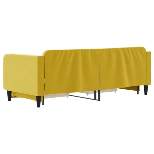 vidaXL daybed med udtræk og skuffer 80x200 cm velour gul