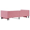 Miniatyrbillede 5 af 11: vidaXL daybed med udtræk 90x200 cm velour lyserød