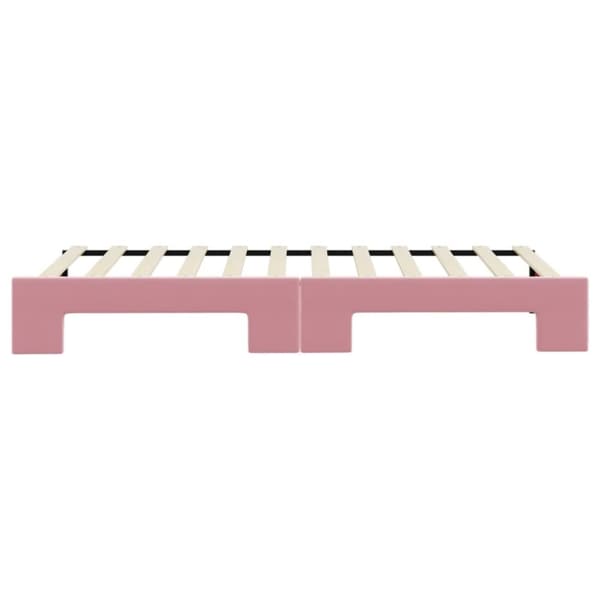 vidaXL daybed med udtræk 90x200 cm velour lyserød
