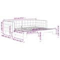 Miniatyrbillede 11 af 11: vidaXL daybed med udtræk 90x200 cm velour lyserød