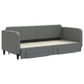 Miniatyrbillede 3 af 11: vidaXL daybed med udtræk og skuffer 80x200 cm stof mørkegrå