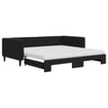 Miniatyrbillede 3 af 11: vidaXL daybed med udtræk og madras 100x200 cm velour sort
