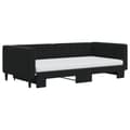Miniatyrbillede 4 af 11: vidaXL daybed med udtræk og madras 100x200 cm velour sort