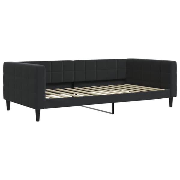 vidaXL daybed med udtræk og madras 100x200 cm velour sort