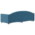Miniatyrbillede 5 af 9: vidaXL daybed med udtræk og skuffer 80x200 cm stof blå