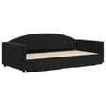 Miniatyrbillede 3 af 9: vidaXL daybed med udtræk og skuffer 100x200 cm velour sort