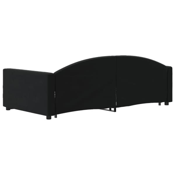 vidaXL daybed med udtræk og skuffer 100x200 cm velour sort