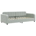 Miniatyrbillede 3 af 11: vidaXL daybed med madras 90x190 cm velour lysegrå