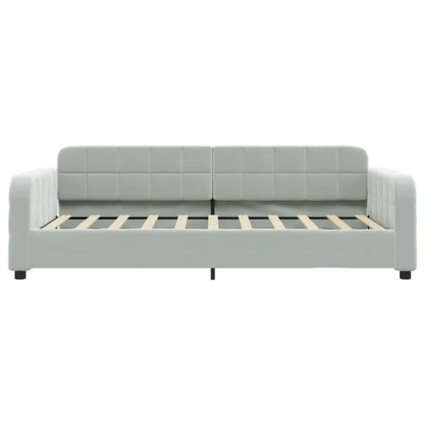vidaXL daybed med madras 90x190 cm velour lysegrå