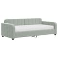 Miniatyrbillede 1 af 11: vidaXL daybed med madras 90x190 cm velour lysegrå