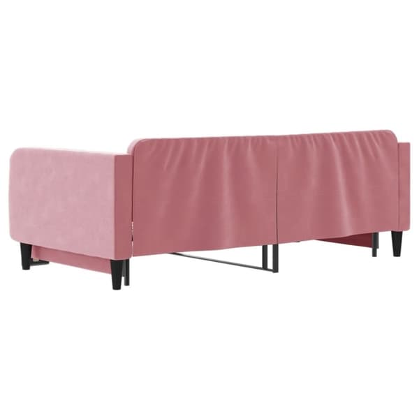 vidaXL daybed med udtræk 100x200 cm velour lyserød