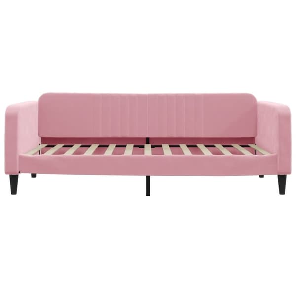vidaXL daybed med udtræk 100x200 cm velour lyserød