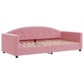 Miniatyrbillede 4 af 11: vidaXL daybed med udtræk og madras 90x200 cm velour lyserød