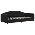 Miniatyrbillede 3 af 11: vidaXL daybed med udtræk og madras 90x190 cm velour sort
