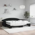 Miniatyrbillede 11 af 11: vidaXL daybed med udtræk og madras 90x190 cm velour sort