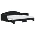 Miniatyrbillede 1 af 11: vidaXL daybed med udtræk og madras 90x190 cm velour sort