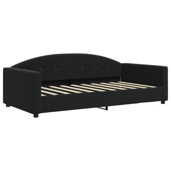 vidaXL daybed med udtræk 90x190 cm velour sort