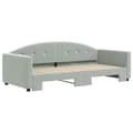 Miniatyrbillede 3 af 9: vidaXL daybed med udtræk 90x190 cm velour lysegrå