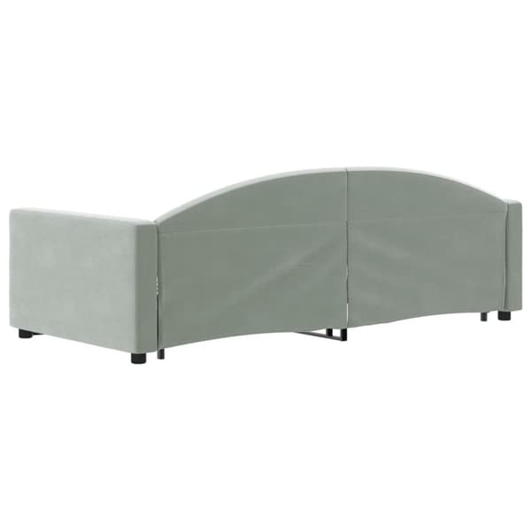 vidaXL daybed med udtræk 90x190 cm velour lysegrå