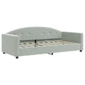 Miniatyrbillede 6 af 9: vidaXL daybed med udtræk 90x190 cm velour lysegrå