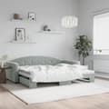 Miniatyrbillede 2 af 9: vidaXL daybed med udtræk 90x190 cm velour lysegrå