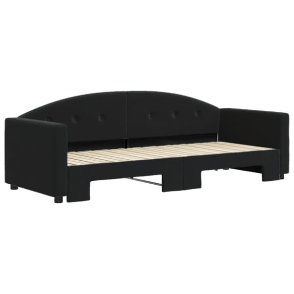 vidaXL daybed med udtræk 80x200 cm velour sort