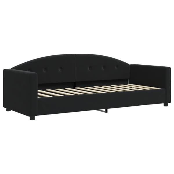 vidaXL daybed med udtræk 80x200 cm velour sort