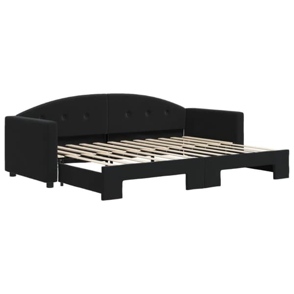 vidaXL daybed med udtræk 80x200 cm velour sort