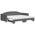 Miniatyrbillede 1 af 11: vidaXL daybed med udtræk og madras 90x200 cm stof mørkegrå